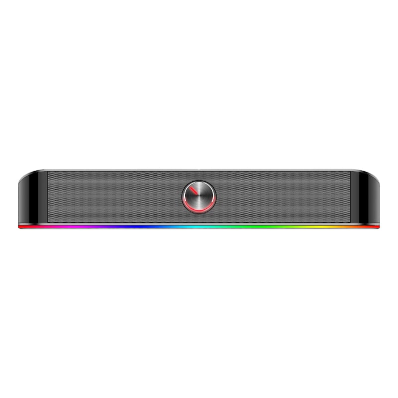 REDRAGON 2.0 Sound Bar ADIEMUS 2 x 3W RGB USB|Aux PC Gaming Speaker – Black REDRAGON 2.0 Sound Bar ADIEMUS 2 x 3W RGB USB|Aux PC Gaming Speaker - Black - Image 2