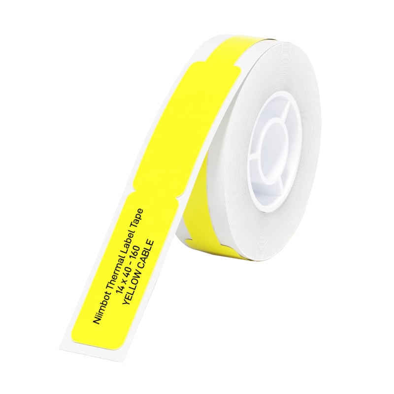 NIIMBOT D11/D110/D101/H1S Thermal Label 12.5x74mm – 65 Labels Per Roll – Yellow for Cable NIIMBOT D11/D110/D101/H1S Thermal Label 12.5x74mm - 65 Labels Per Roll - Yellow for Cable