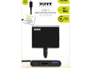 Port USB Type-C to 1 x HDMI|1 x USB3.0|1 x Type-C 60W PD Dock – Black Port USB Type-C to 1 x HDMI|1 x USB3.0|1 x Type-C 60W PD Dock - Black