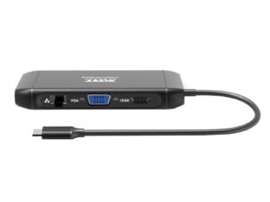 Port USB Type-C 4 x USB3.1|1 x Aux|Micro+SD Card Reader|1 x RJ45|1 x HDMI|1 x VGA|1 x Type-C PD Dock 100W - Black
