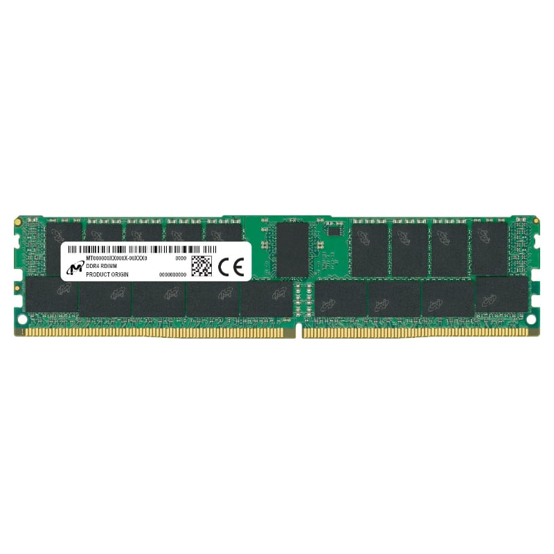 Micron MTA36ASF4G72PZ-3G2R1R 32GB 3200Mhz DDR4 RDIMM Micron MTA36ASF4G72PZ-3G2R1R 32GB 3200Mhz DDR4 RDIMM