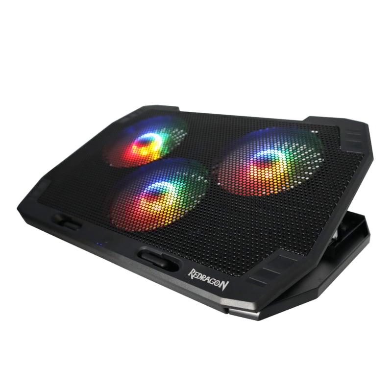 REDRAGON Dual USB 3 Fan RGB Gaming Notebook Stand REDRAGON Dual USB 3 Fan RGB Gaming Notebook Stand - Image 2