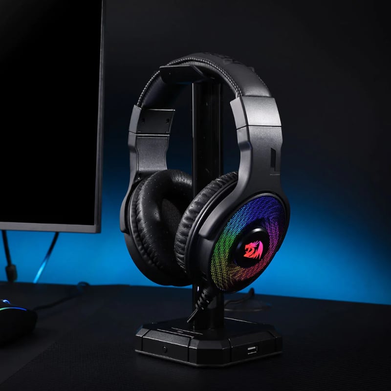 REDRAGON Over-Ear PANDORA USB (Power Only)|Aux (Mic and Headset) RGB Gaming Headset – Black REDRAGON Over-Ear PANDORA USB (Power Only)|Aux (Mic and Headset) RGB Gaming Headset - Black - Image 4