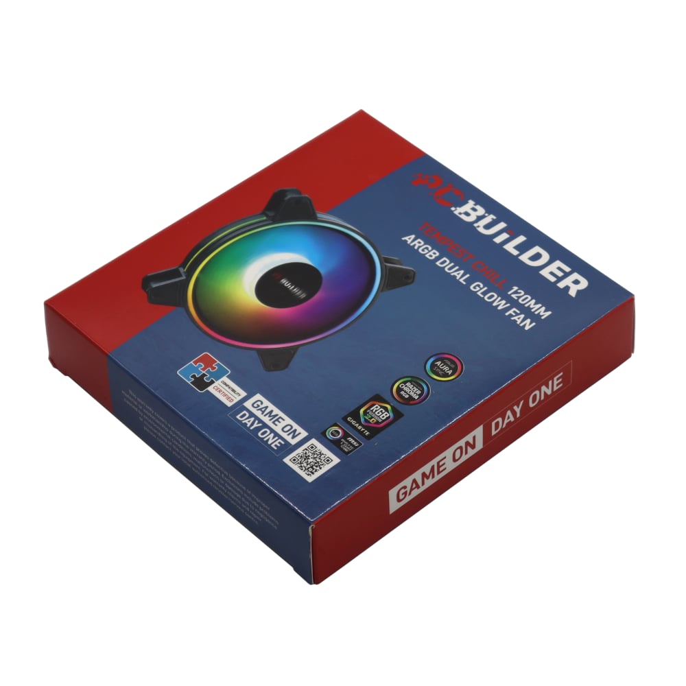 PCBuilder Tempest Chill 120MM ARGB Dual Glow Fan PCBuilder Tempest Chill 120MM ARGB Dual Glow Fan - Image 5