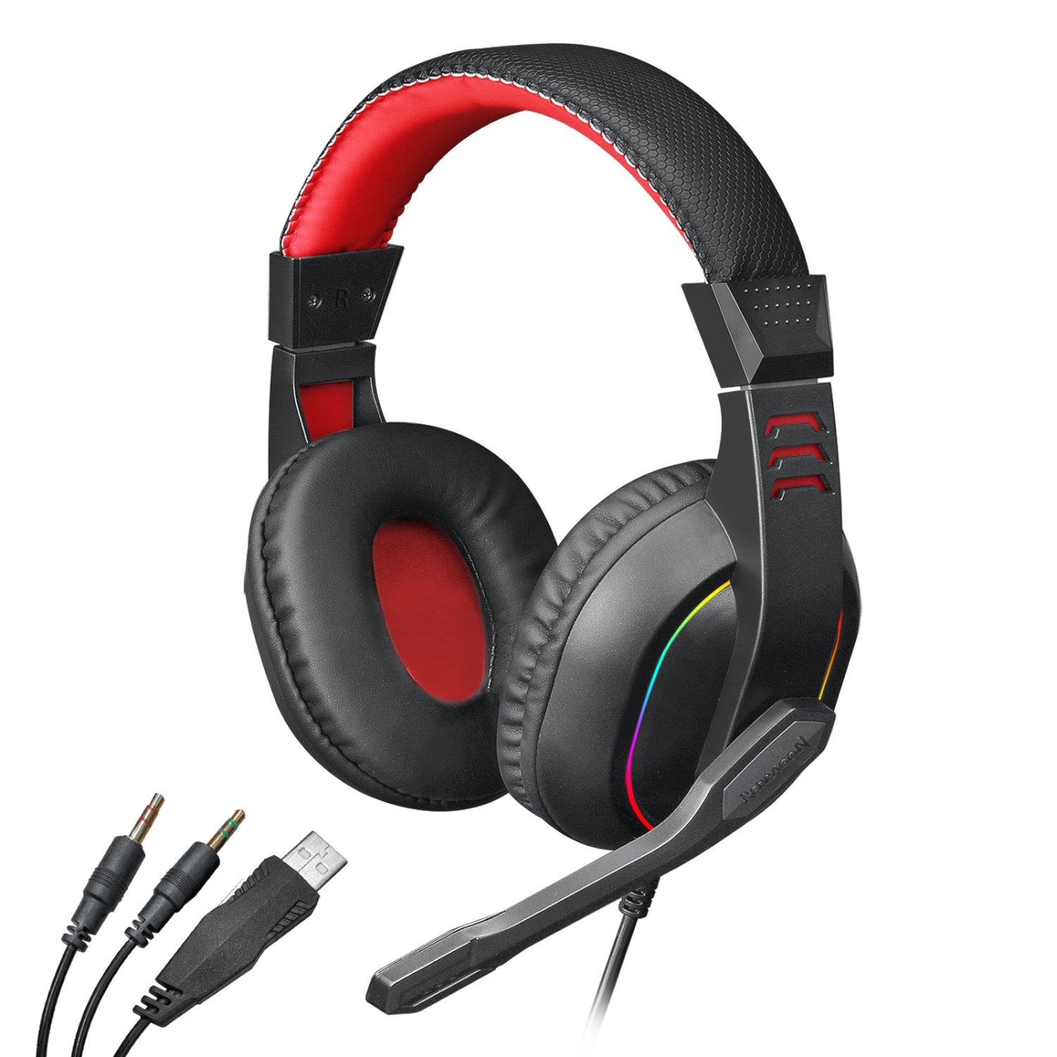 Redragon Over-Ear ARES Aux RGB Gaming Headset – Black Redragon Over-Ear ARES Aux RGB Gaming Headset - Black