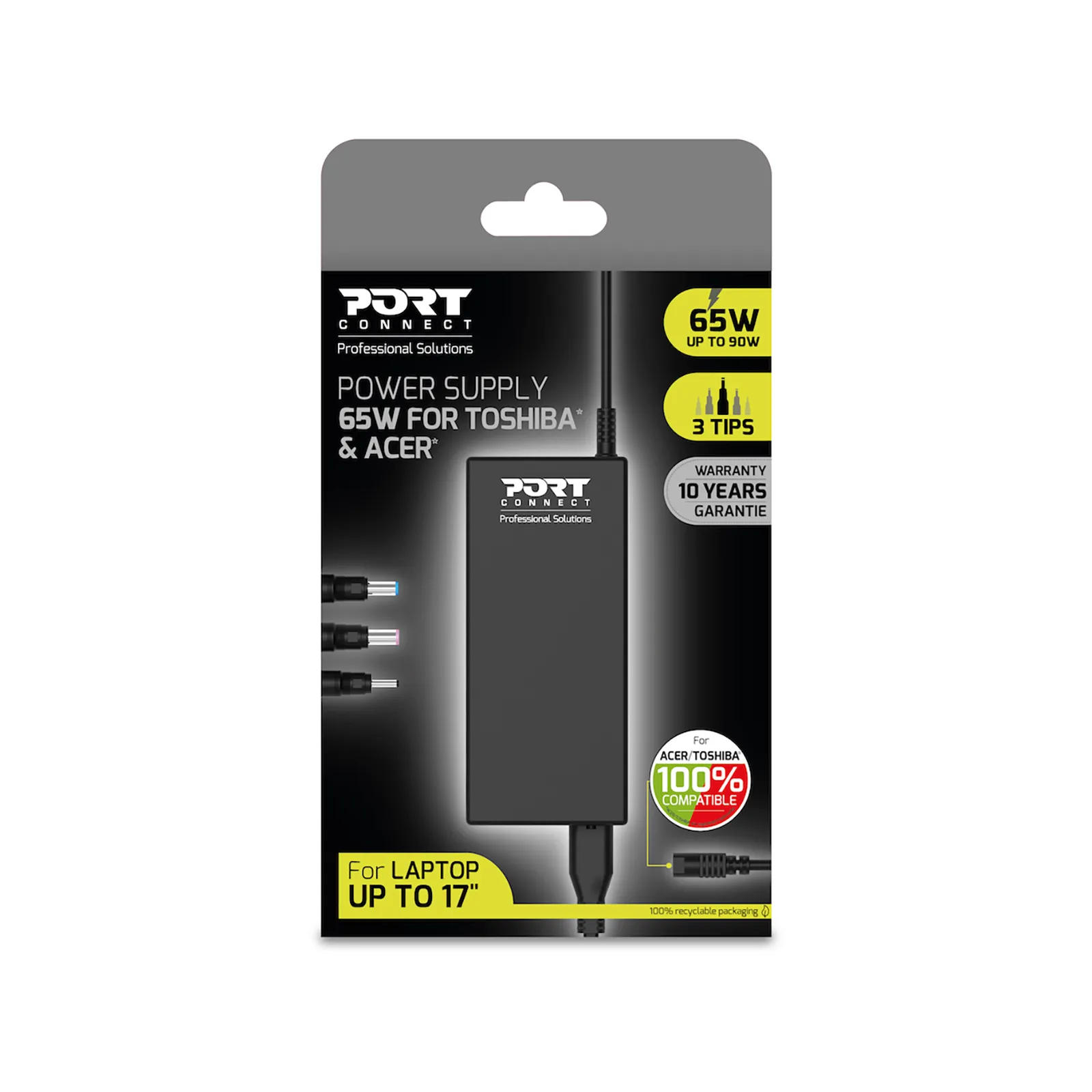 Port 65W Acer & Toshiba AC Adapter