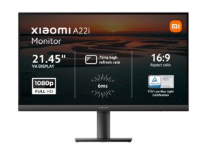 Xiaomi A22i 22" Full HD 1080p VA Monitor (75Hz, 6ms, 16:9, HDMI/DP, Flicker-Free, and VESA Mount)