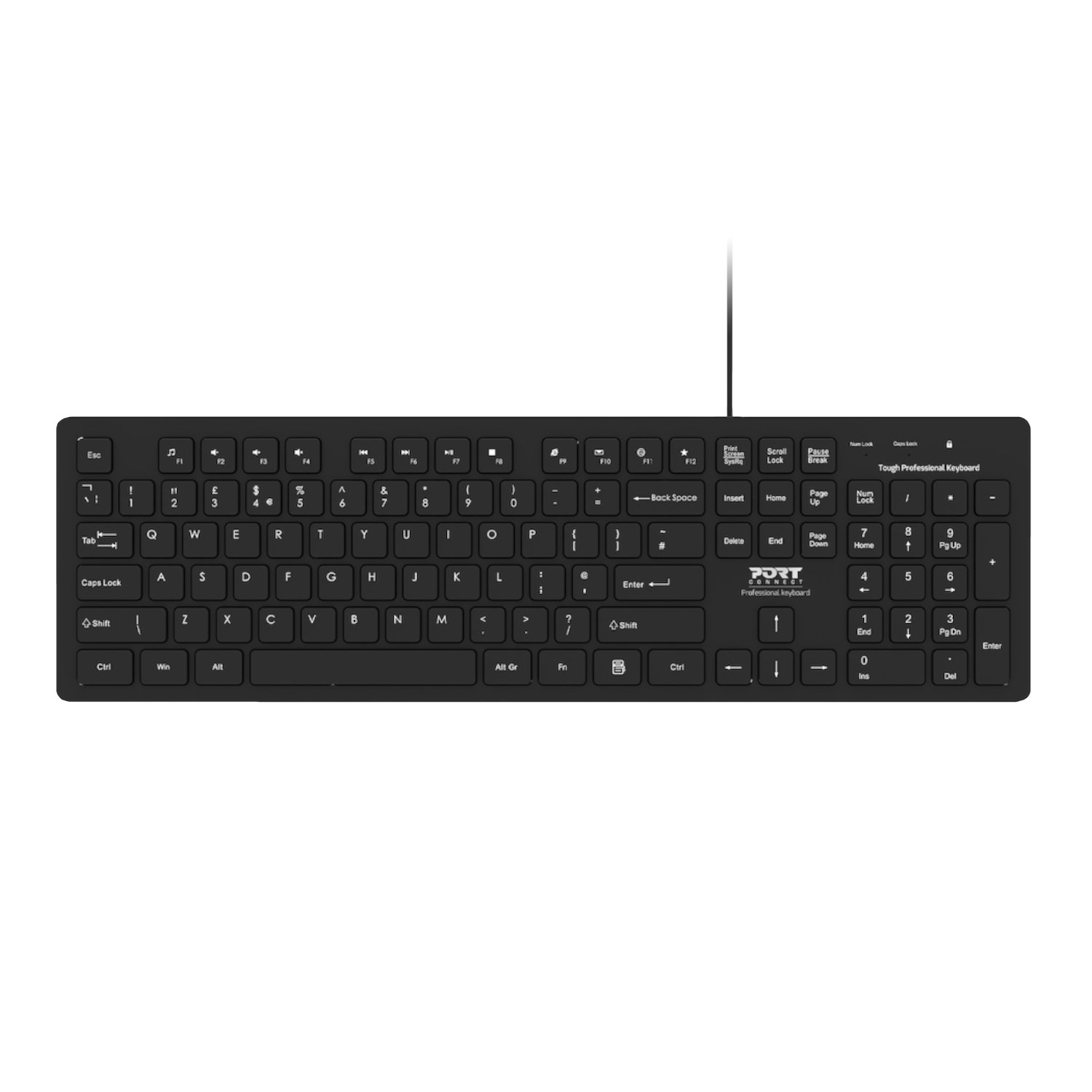 Port Connect Tough Office USB Keyboard – Black Port Connect Tough Office USB Keyboard - Black