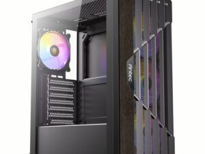 Antec AX63 Wood ARGB ATX Mid Tower Gaming Chassis - Black