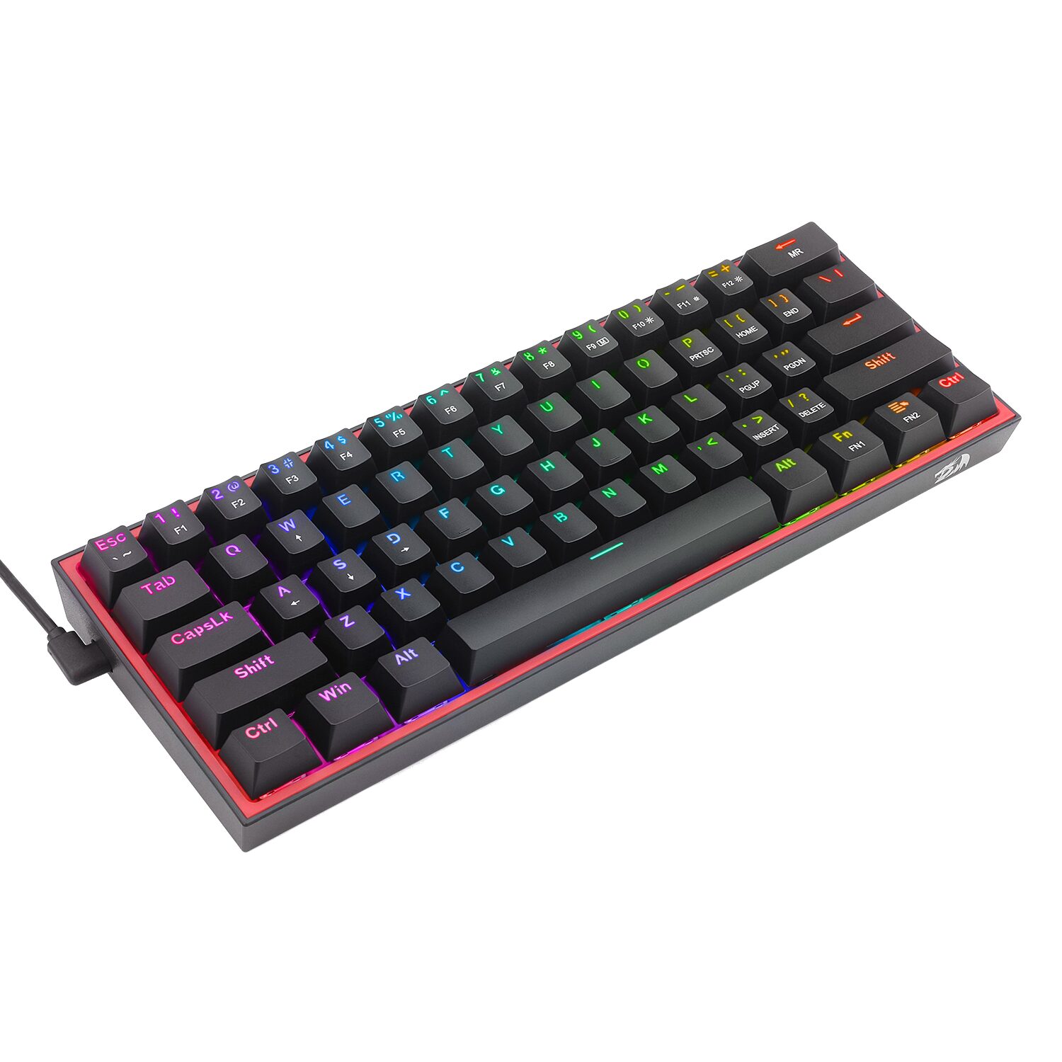Redragon K616 FIZZ Pro 61-Key RGB Mechanical Gaming Keyboard – Black (60%, RGB, Wireless/Wired, Hot-Swappable) Redragon K616 FIZZ Pro 61-Key RGB Mechanical Gaming Keyboard – Black (60%, RGB, Wireless/Wired, Hot-Swappable) - Image 5