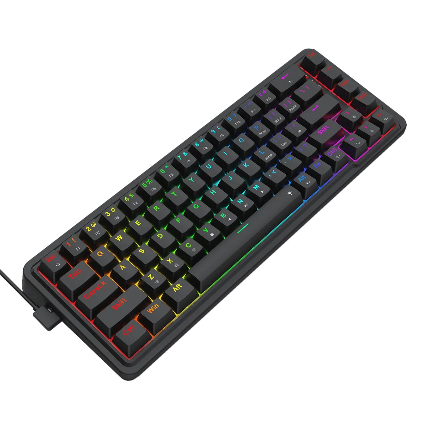 Redragon NOVA K709 65% Wired Gasket RGB Gaming Keyboard – Black Redragon NOVA K709 65% Wired Gasket RGB Gaming Keyboard - Black - Image 3