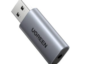 UGREEN CM383-80864 USB-A to 3.5mm Audio Jack External Sound Adapter - Silver